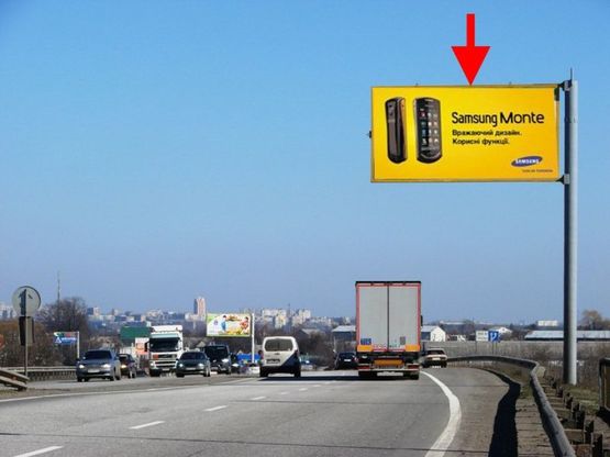 Фото рекламної площини за адресою Эстакада3-пос.Песочин-въезд в город со ст.трассы Киев-Харьков-Довжанский