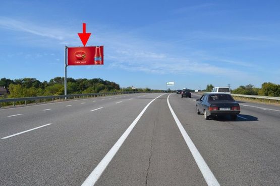 Фото рекламної площини за адресою Эстакада4-пос.Песочин-выезд из города в ст.трассы Киев-Харьков-Довжанский