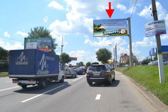 Фото рекламної площини за адресою Полтавский шлях-пос.Песочин-пер Шевченко- возле маркета АТБ,из центра