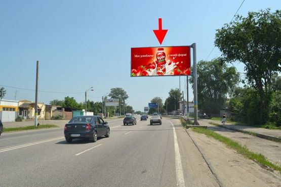 Фото рекламной плоскости по адресу Полтавский шлях-пос.Песочин-ул.Школьная,в центр