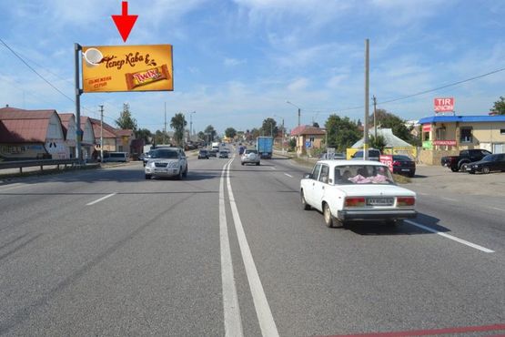 Фото рекламної площини за адресою Полтавский шлях-пос.Песочин-ул.Школьная,из центра