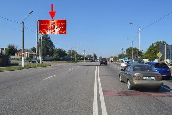 Фото рекламної площини за адресою Полтавский шлях-ул. Заводская,из центра