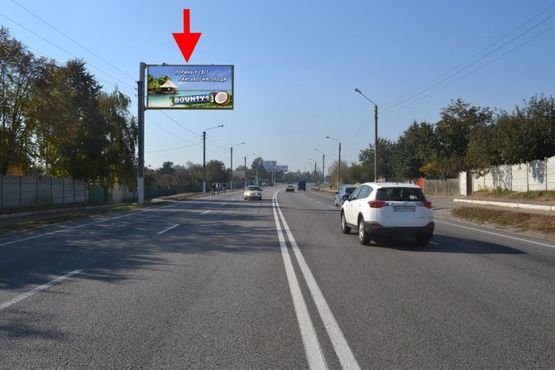 Фото рекламной плоскости по адресу Полтавский шлях-ул. Новоселовская ,из центра