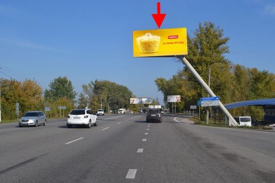 Фото рекламной плоскости по адресу Полтавский шлях - пер. Киевский,развязка с окружной, в центр