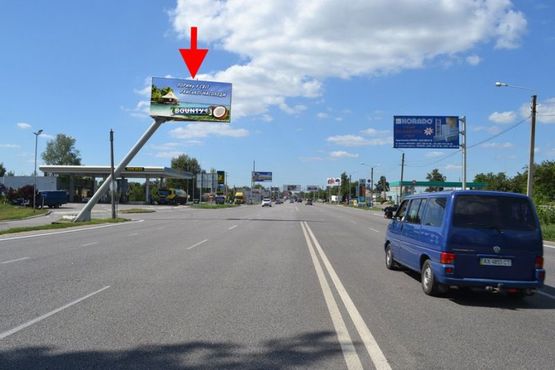 Фото рекламной плоскости по адресу Полтавский шлях - пер. Киевский, развязка с окружной, из центра