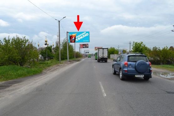 Фото рекламної площини за адресою Пр-т Гагарина -пос. Безлюдовка-флажок№7 (выезд из города)