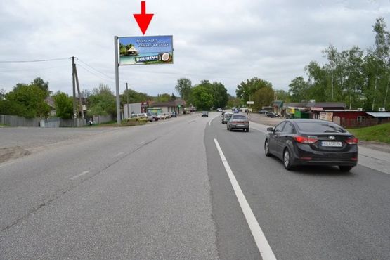 Фото рекламної площини за адресою Симферопольское шоссе-пос. Карачевка-возле районного суда-флажок №1-в центр