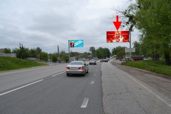 Фото рекламної площини за адресою Симферопольское шоссе-пос. Карачевка-возле районного суда-флажок №2-в центр