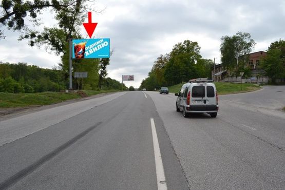 Фото рекламної площини за адресою Симферопольское шоссе-пос. Карачевка-возле районного суда-флажок №2-из центра