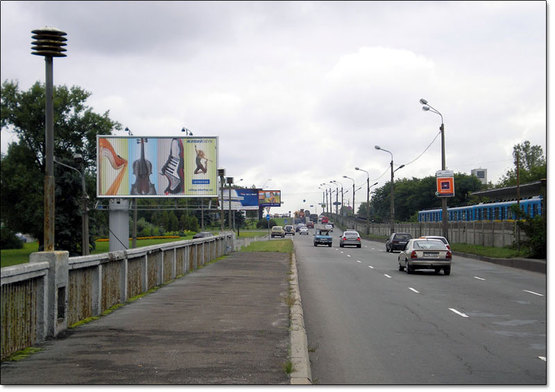 Фото рекламної площини за адресою пр.Броварской ст.м.Левобережная направление ст.м.Дарница