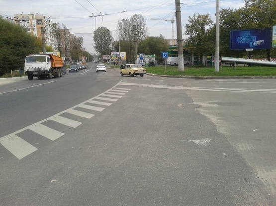 Фото рекламной плоскости по адресу Замарстыновская ул.- Мазепы ул., (АЗС "WOG", Инструментальный завод, магазин "МегаМастерПлюс"),