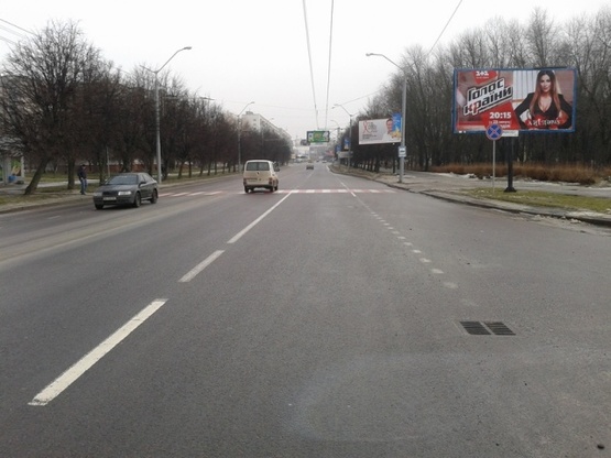 Фото рекламної площини за адресою Любинская ул., напротив дома № 160, (Скниловский парк, автостоянка), направл. в центр города