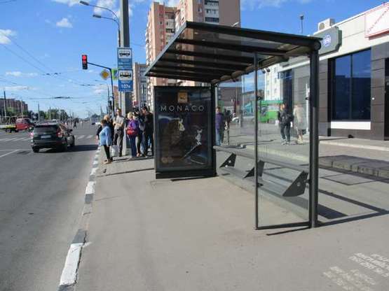 Фото рекламной плоскости по адресу Гагаріна просп. - Героїв Сталінграда просп., (зупинка)