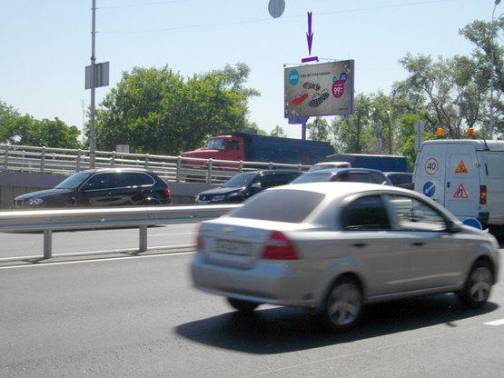 Фото рекламної площини за адресою мост Патона/ Надднепрянское шоссе(направл.Южного моста)