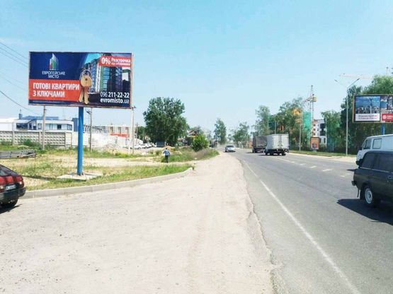 Фото рекламной плоскости по адресу Софиевская Борщаговка, ул.Соборная, напротив ЖК "Европейка"