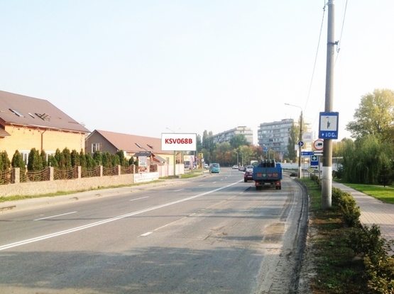 Фото рекламной плоскости по адресу Софіївська Борщагівка, ул.Киевская, возле заправки КЛО (автомобильная дорога Т-10-12 Киев-Боярка)