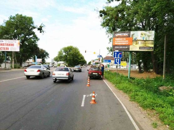 Фото рекламной плоскости по адресу Вишневое, Автодорога О101304 Киевское Полукольцо-Крюковщина-Боярка, перед выездом на Жилянский мост