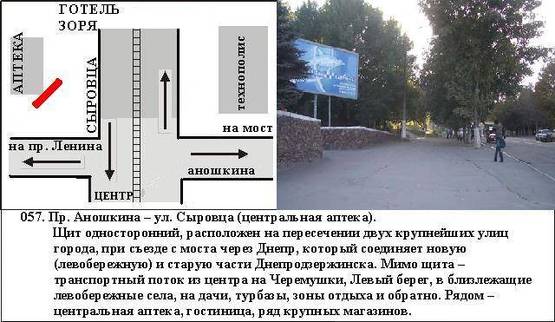 Фото рекламной плоскости по адресу пер-ток пр.Аношкина-пр.Т.Шевченко (центральная аптека)