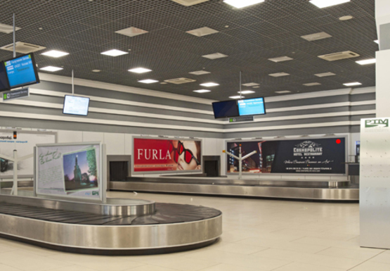 Фото рекламной плоскости по адресу Зал получения багажа, 1 этаж (Терминал А)