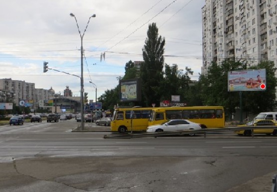 Фото рекламной плоскости по адресу Оболонский пр. - Малиновского ул.
