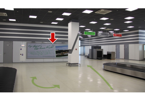 Фото рекламной плоскости по адресу Зал получения багажа, 1 этаж (Терминал А)