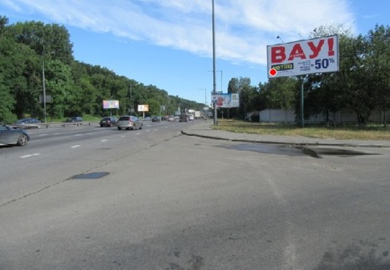 Фото рекламной плоскости по адресу Надднепрянское шоссе - Набережно-Печерская дорогой