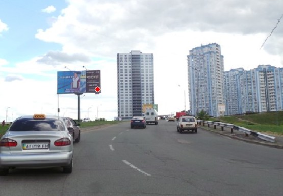 Фото рекламної площини за адресою Днепровская набережная (левый), за мостом, ст.м. Осокорки
