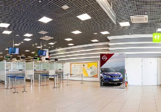 Фото рекламної площини за адресою Зал прилета, 1 этаж (Терминал А)