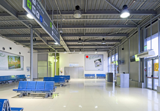 Фото рекламной плоскости по адресу Зал ожидания и вылета, 1 этаж (Терминал D)