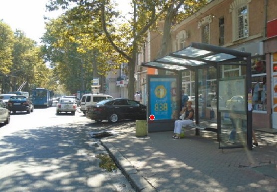 Фото рекламной плоскости по адресу Шевченко пр., Армейская ул. (остановка)