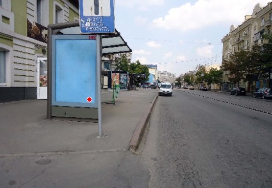 Фото рекламної площини за адресою Московский пр., 55 (остановка)
