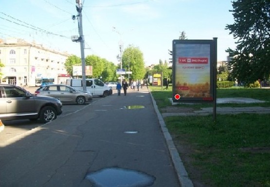 Фото рекламной плоскости по адресу Шевченко б-р., 218 - Байды Вишневецкого ул.