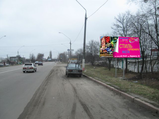 Фото рекламной плоскости по адресу Киевское шоссе, 46 (аэропорт, выезд из города в сторону Киева)