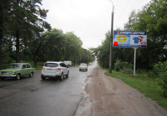 Фото рекламной плоскости по адресу Киевская ул., Зоопарк, вьезд со стороны Киева
