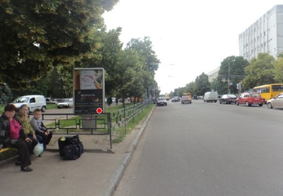 Фото рекламной плоскости по адресу Победы пр., ресторан Брюссель