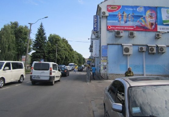 Фото рекламной плоскости по адресу Мицкевича ул., 10, на фасаде, левый