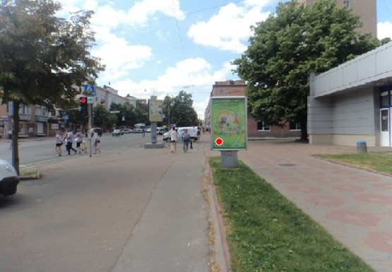 Фото рекламной плоскости по адресу Победы пр., магазин Прогресс №1