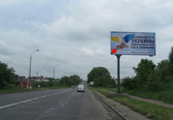 Фото рекламной плоскости по адресу Дубенская ул., выезд на Львов, Сечевых стрельцов ул.