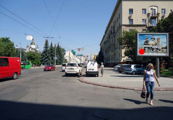Фото рекламной плоскости по адресу Университетская ул. - Соборный спуск (напротив)