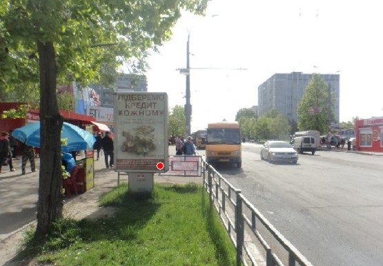 Фото рекламной плоскости по адресу Победы пр.,75, Правекс банк