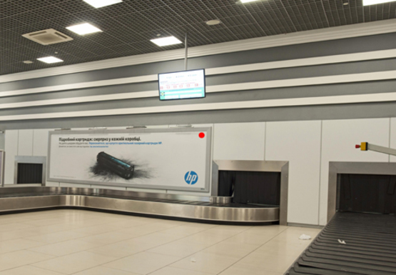Фото рекламної площини за адресою Зал получения багажа, 1 этаж (Терминал А)