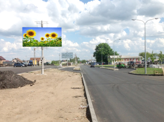 Фото рекламної площини за адресою ул. Депутатская, въезд с трассы, напротив Варшавского рынка