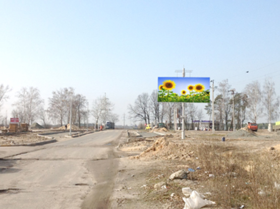 Фото рекламної площини за адресою ул. Депутатская, выезд на трассу,напротив Варшавского рынка