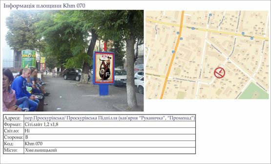 Фото рекламной плоскости по адресу пер.Проскурівська/ Проскурівська Підпілля (кав'ярня “Рукавичка”) №3