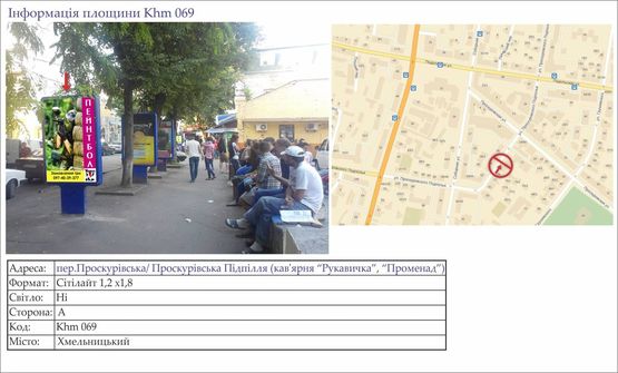 Фото рекламной плоскости по адресу пер.Проскурівська/ Проскурівська Підпілля (кав'ярня “Рукавичка”) №3