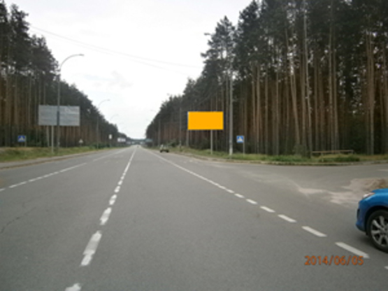 Фото рекламной плоскости по адресу ул. Университетская, за кладбищем (по Ирпенской трассе направление на Киев)