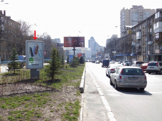 Фото рекламної площини за адресою Кутузова ул., на разделителе