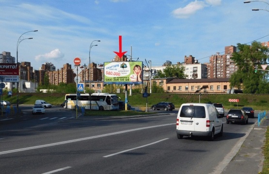 Фото рекламної площини за адресою Гринченко Н. ул., 11-й от Протасового Яра, в центр