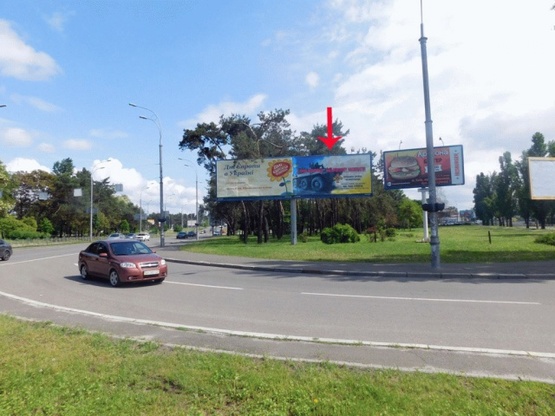 Фото рекламной плоскости по адресу Освободителей пр-т, развязка с бул.Перова, правый, в центр