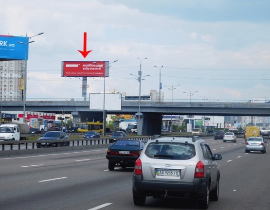Фото рекламної площини за адресою Бажана пр-т, развязка с пр-м П.Григоренка, возле ст.м.Позняки, со стороны Южного моста